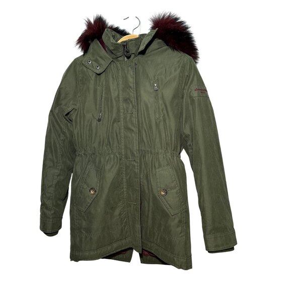 Abercrombie & Fitch Other - Abercrombie & Fitch Kids Green Parka Coat - Faux Fur Hood - Size 11/12